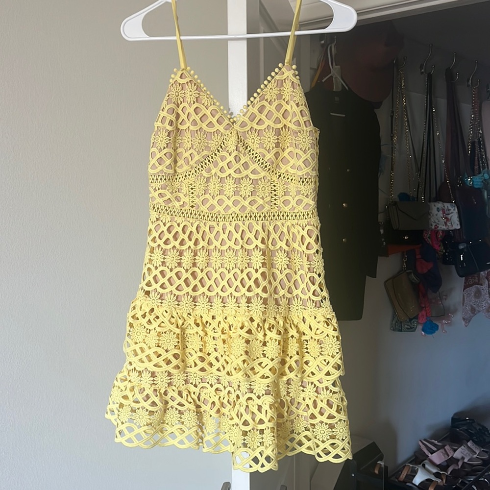 Lulus tiered yellow dress